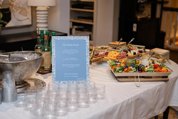 The launch event’s cocktail menu