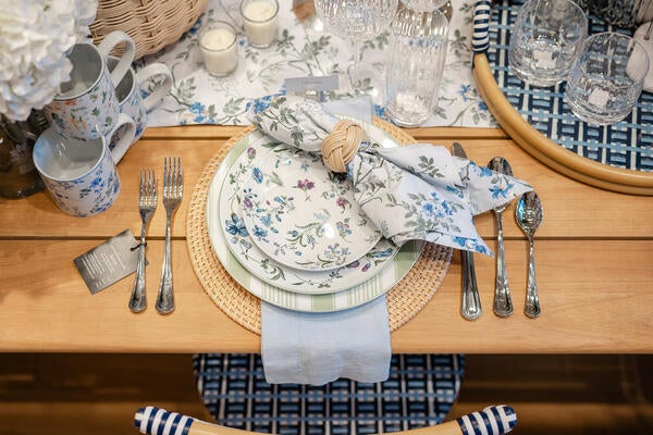 The Hill House tabletop collection, now available at Williams Sonoma