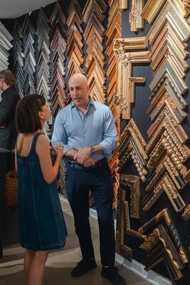 Eric Mauskopf chatting with Jill Esterman