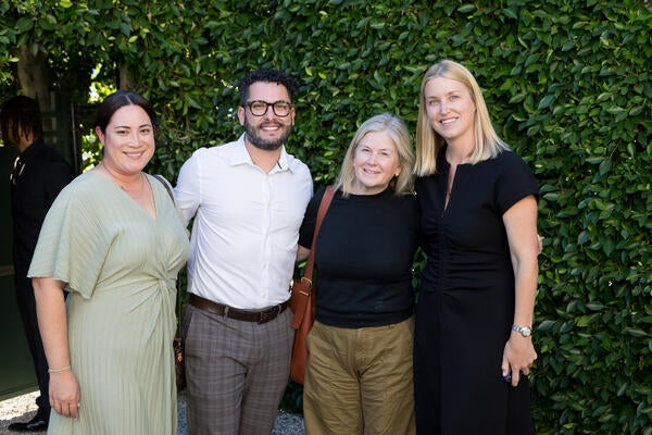 (from second from left) Jaime Burciaga, Kelly Pinkham and Jessica Herzog