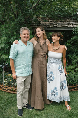 David Klaristenfeld, Melinda Marquardt and Elizabeth Markel enjoying The Summer Picnic in Nantucket