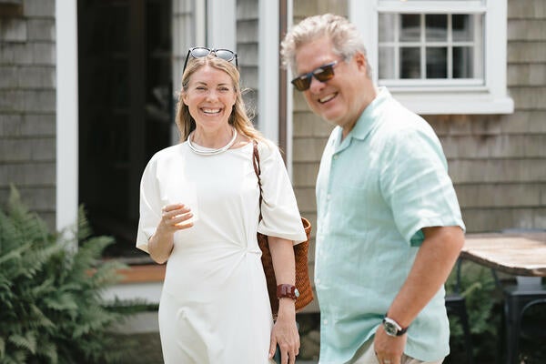 Tori Mellott and David Klaristenfeld enjoying the afternoon in Nantucket