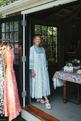 Beth English at her Current Vintage pop-up shop