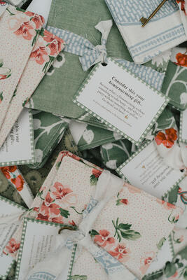 Cocktail napkin party favors in a variety of The Keeping House fabrics