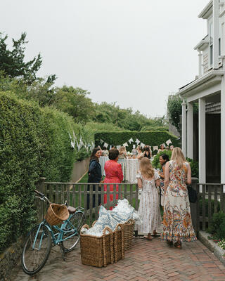 Guests arriving at the event