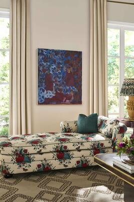 The Annie chaise combines 1930s Swedish influence, thoughtful proportions and easy versatility

