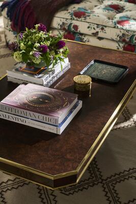 Merle burl coffee table