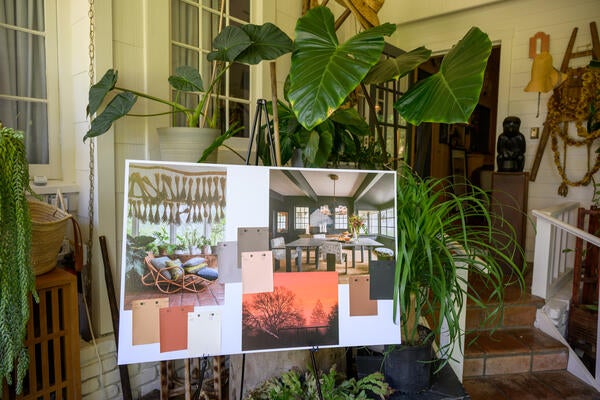 Throughout the property, curated imagery and Benjamin Moore color selections highlighted the relationship between color, materiality and environment 