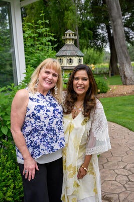 Darla Ferreira of Benjamin Moore with ASID California Peninsula president Divya Vijayanandakumar