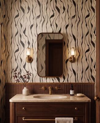 Cascade wallpaper in Oat (MKS114-OA)