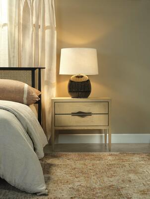Landmark Two Drawer Nightstand, Sierra Table Lamp