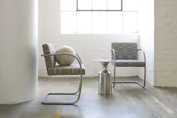 Halifax 2583/02, 03 on chairs, Simply Satin 9365/02 on pillow