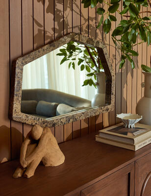 Earthy tones find new, otherworldly forms in this sculptural selection of furniture