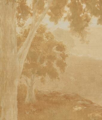 Great Divide grasscloth mural in Ochre (GRASS-SS002-OC-Panel)