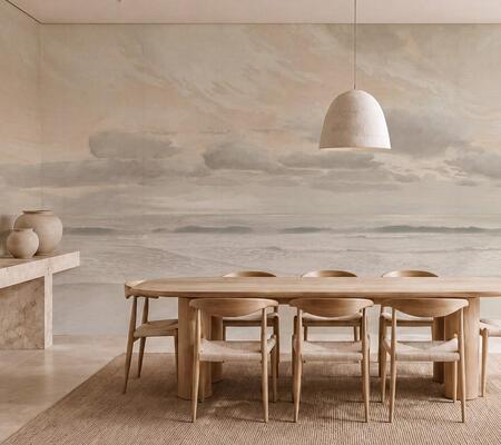 Longshore grasscloth mural in Dune (GRASS-SS004-DU-Panel)