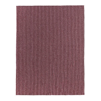 Stripe throw in Plum