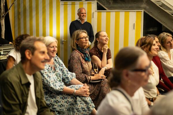 Designer guests listening to the discussion