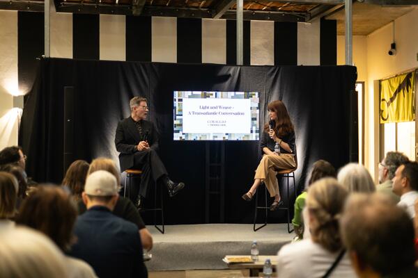 Thomas Lavin and Ruth Sleightholme’s talk: “Light and Weave: A Transatlantic Conversation”