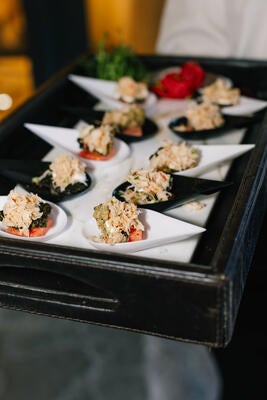 Guests enjoyed light bites and cocktails