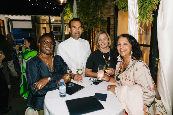 Guests mingling during cocktail hour