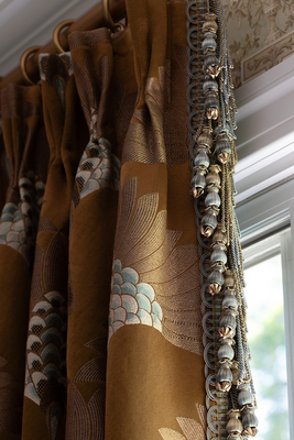 Katerina beaded bullion fringe in Verdigris