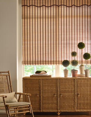 Lido Stripe handwoven-to-size windowcovering