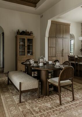 Enhancing the dining collection is the Bennett bench, which is equally suited to living rooms and bedrooms