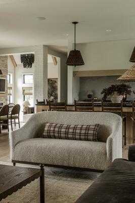 The Gavin settee is perfect for a more formal arrangement in a living room or bedroom setting