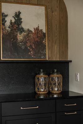 Austin rattan-and-glass jars with lids