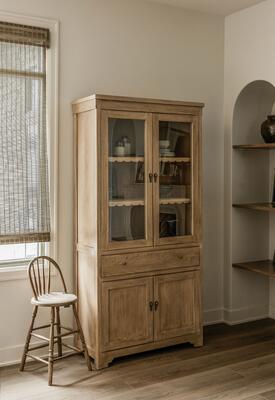 Darlene hutch featured in the natural finish option